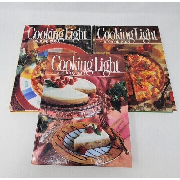 VINTAGE COOKBOOK LOT COOKING LIGHT 1994 1995 1996 OXMOOR HOUSE HARDCOVER RECIPES - Picture 1 of 14